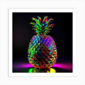 Rainbow Pineapple Art Print