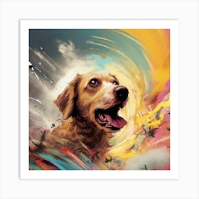 Dog In The Sky Art Print