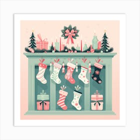 Christmas Stockings 2 Art Print