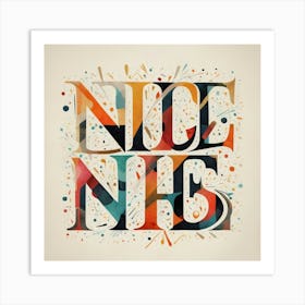 Abstract Nice Typogram Painting Art Print 0 Art Print