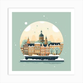 Copenhagen Denmark 3 Snowglobe Art Print