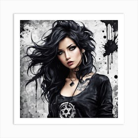 Gothic Girl Art Print