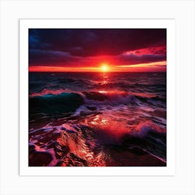 Sunset Over The Ocean 59 Art Print