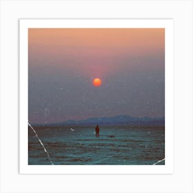 Sunset At The Beach Art Print