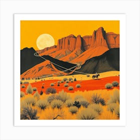 'Sunset In The Desert' Art Print