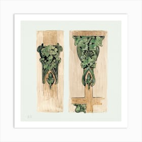 Bronze Capitals For The Interior Of The Fouquet Boutique, Alphonse Maria Mucha Art Print