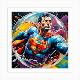 Superman In A Bubble 9 Art Print
