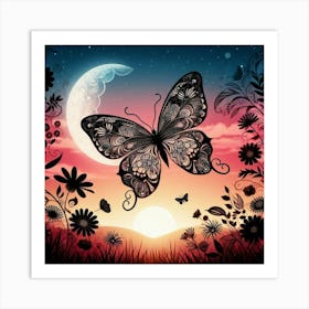 Butterfly In The Sky 8 Art Print