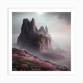 flowers above the clouds Art Print