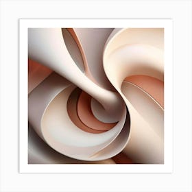 Abstract Abstract Painting, Abstract Background, Generate An Abstract Design With Soft Curved Lines In Neutral Tones Emphasizing Simplicity Art Print