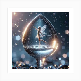 Fairy In A Drop Of Water 1 Art Print