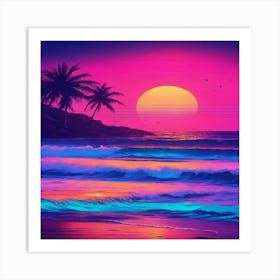 Sunset Painting Art Print