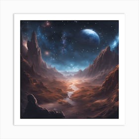 0 Celestial Elements Incorporate A Starry Night Sky Esrgan V1 X2plus (3) Art Print