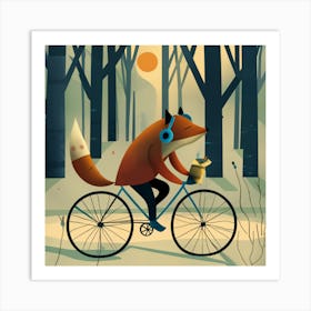 Fox In The Woods Art Print