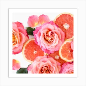 Roses And Grapefruits 1 Art Print