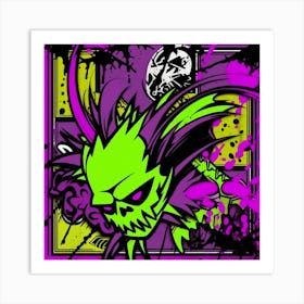 Splatter Skull Art Print