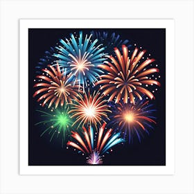 Fireworks Background 3 Art Print