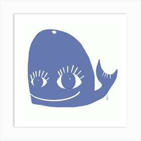 Strange Blue Whale Art Print