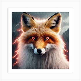 Lightning Fox Art Print