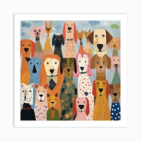 Puppy Love Palette 8 Art Print