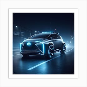 Futuristic Toyota Car 1 Art Print