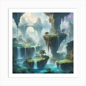 Fantasy Landscape art print Art Print