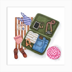 Travel luggage. 1 Art Print