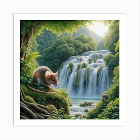 Mouse In The Forest 9 Art Print