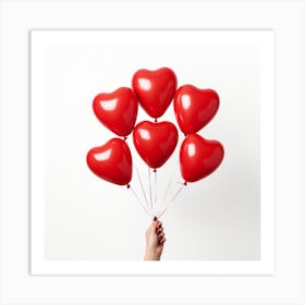 Heart Shaped Balloons Art Print