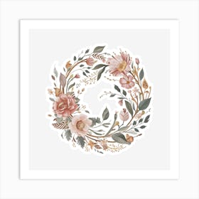 Floral Wreath 18 Art Print