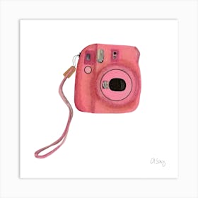 Pink Camera Art Print