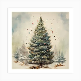 Pastel Pines Pantomime Art Print