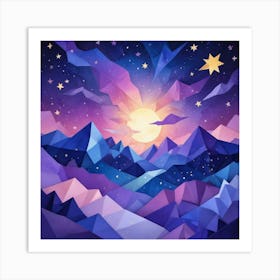 Polygonal Background Art Print