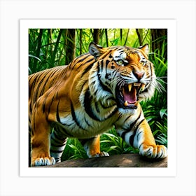 Tiger In The Jungle 5 Art Print