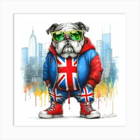 Hip Hop British Bulldog III. Art Print
