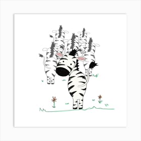 Zebras Art Print