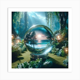 Crystal Ball In The Forest Art Print