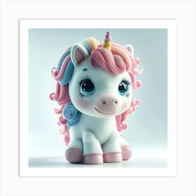 Cute Unicorn 845 Art Print