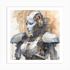 Robot Woman 46 Art Print