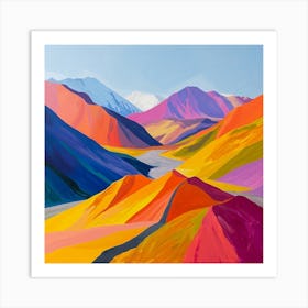 Colourful Abstract Denali National Park Usa 1 Art Print