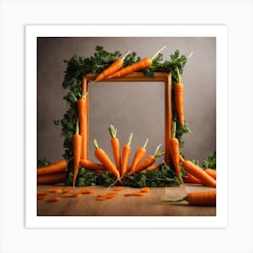 Carrots In A Frame 3 Art Print