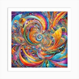 Psychedelic Swirl Art Print