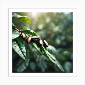 Coffee Beans On A Branch 3 Art Print