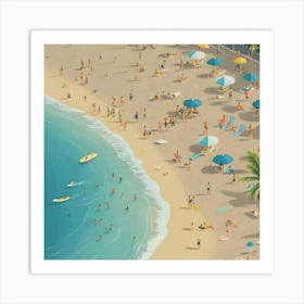 Beach Scene Art Print