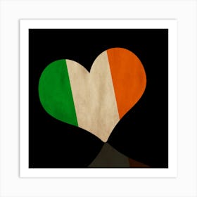 Ireland Flag Heart Art Print