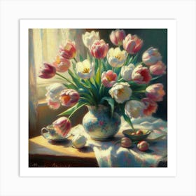 Tulips In A Vase 3 Art Print