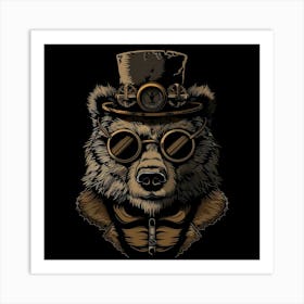 Steampunk Bear 42 Art Print