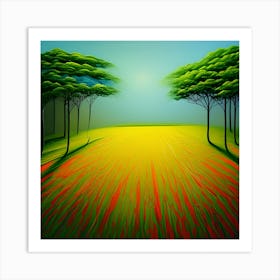 Trees In Motion Art Print