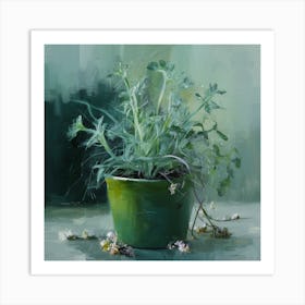 Green Plant In A Pot Art Print