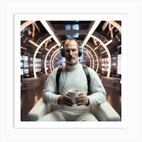 Futuristic Man In Space 11 Art Print